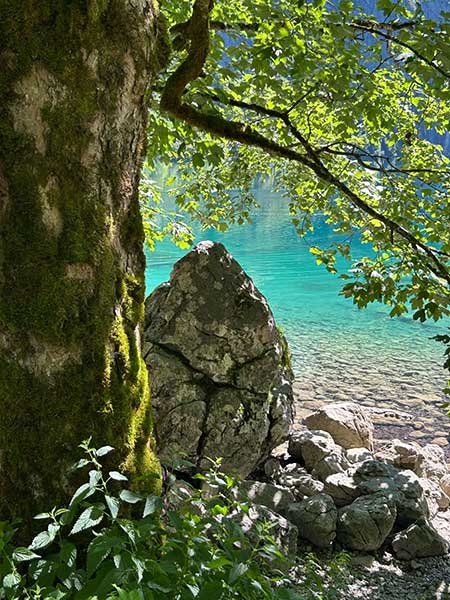 Rock by Lake at Workshop